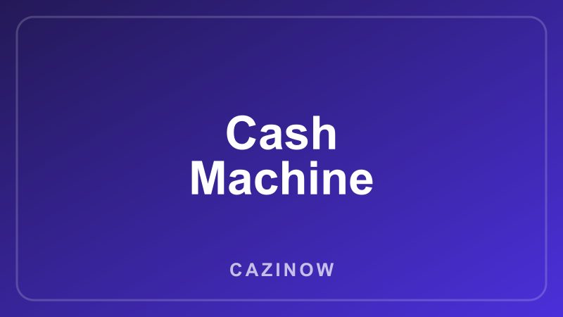 Cash Machine game artwork